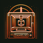 Logo mit Einen 3D Drucker und Namen Daniel3d