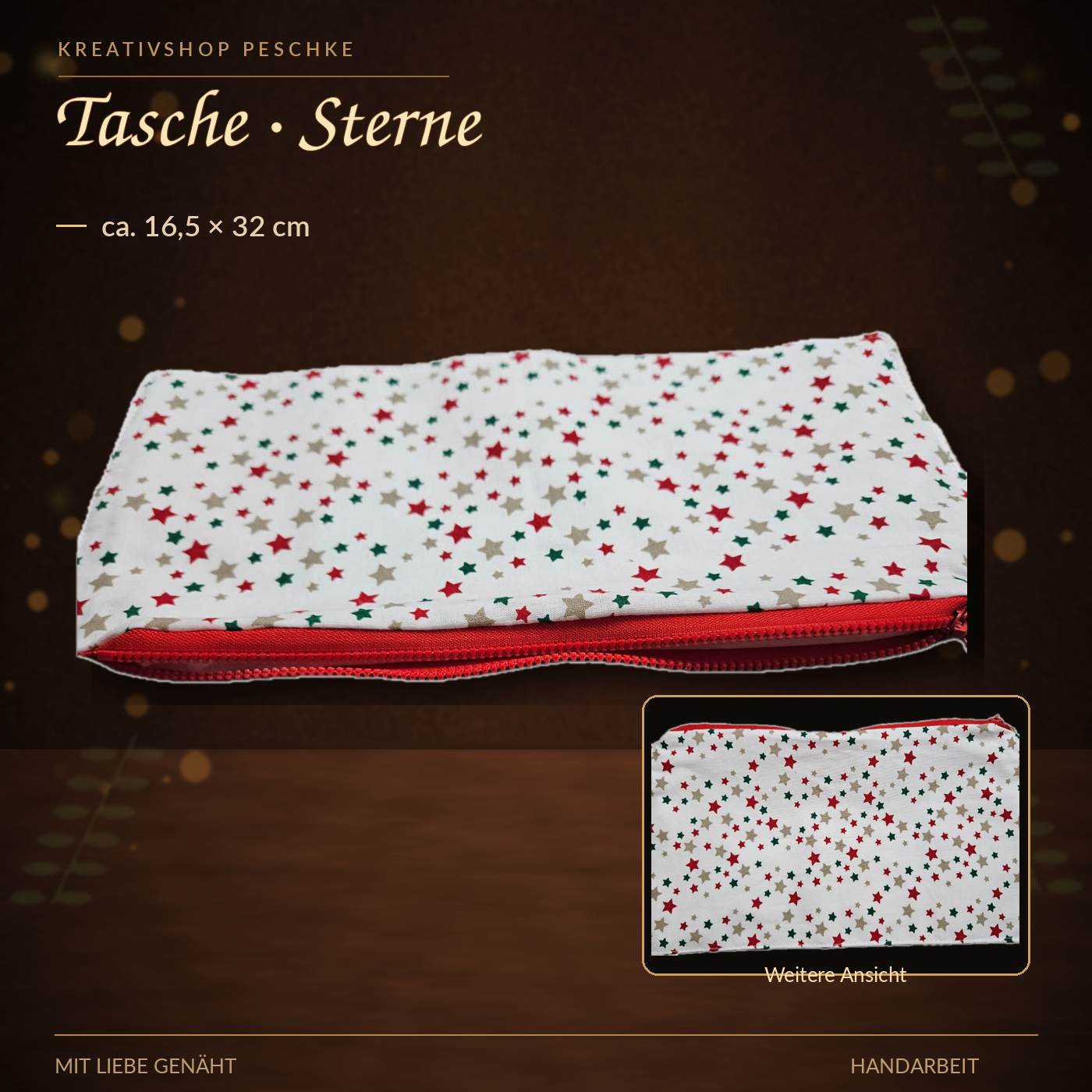 Tasche „Sterne“ – ca. 16,5 × 32 cm