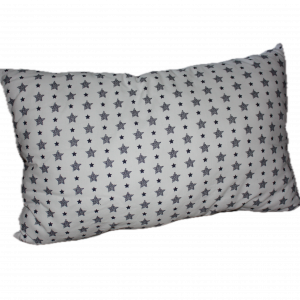 Kissen weiß graue Sterne