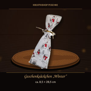 Geschenksäckchen aus Stoff – Eisbär & Pinguin