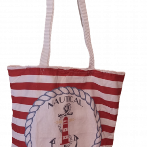 Strandtasche „Leuchtturm & Anker“