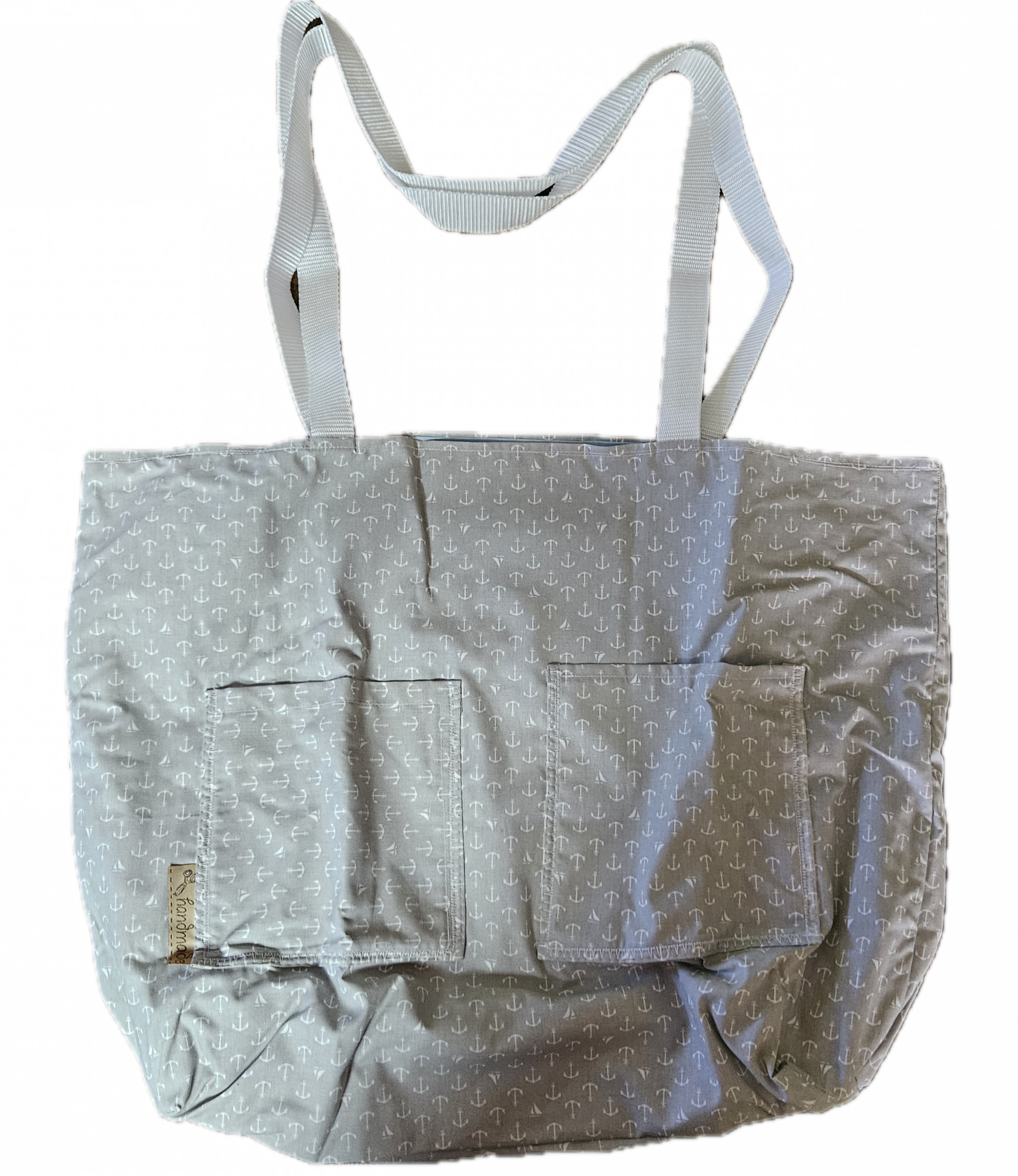 Strandtasche „Anker“ grau – Bild 2