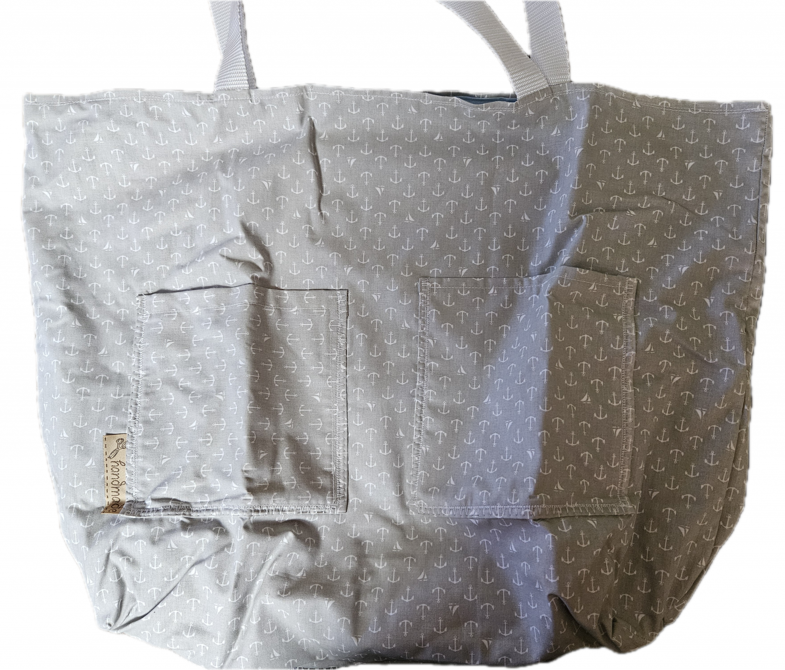Strandtasche „Anker“ grau