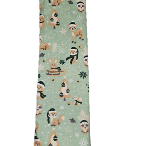 Geschenksäckchen grün mit Tieren