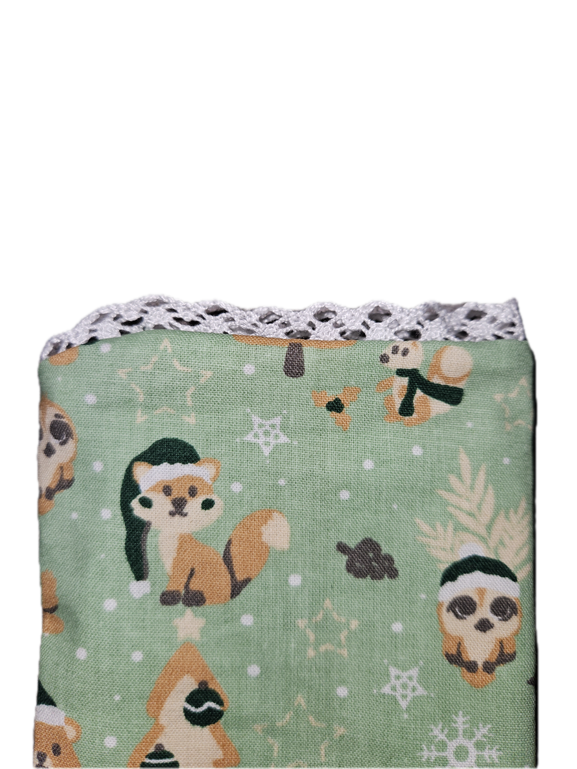 Geschenksäckchen grün mit Tieren