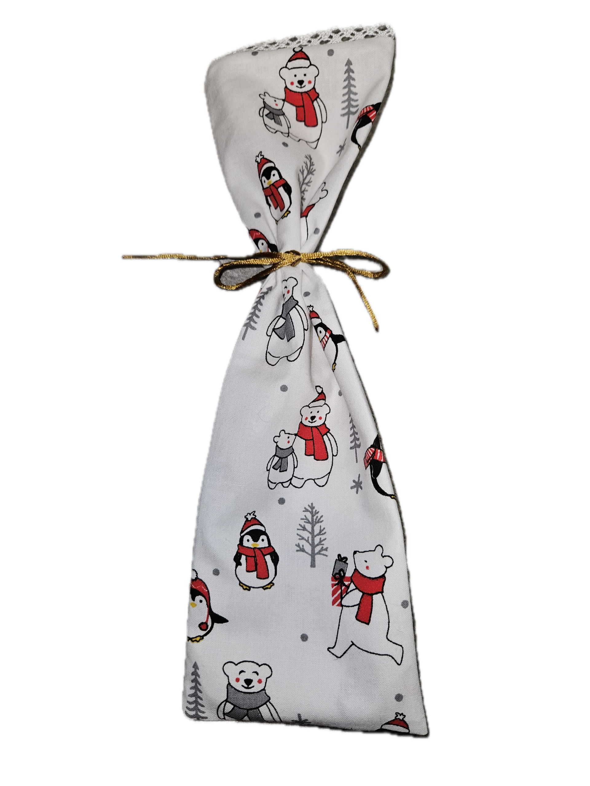 Geschenksäckchen aus Stoff – Eisbär & Pinguin