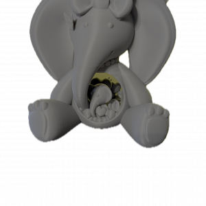 3D-gedruckter Elefant mit Herz