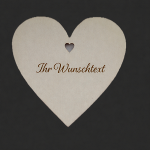 Herz aus Holz – personalisierte Lasergravur