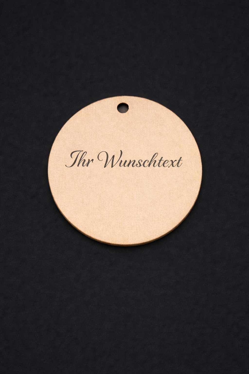 Runde Holzscheibe – Ø 5 cm – personalisierte Lasergravur