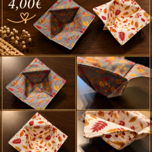 Herbstkörbchen handgenäht – Stoffkörbchen mit Herbstmotiven