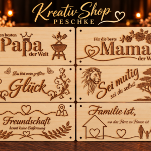 Holzschilder mit Gravur – Liebevolle Sprüche & Geschenkideen