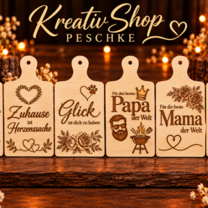 Mini-Schneidebretter aus Holz mit Gravur – Liebevolle Sprüche & Geschenkideen
