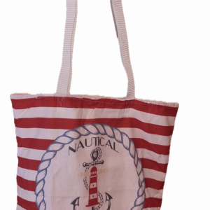 Strandtasche „Leuchtturm & Anker“