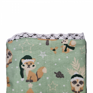 Geschenksäckchen grün mit Tieren